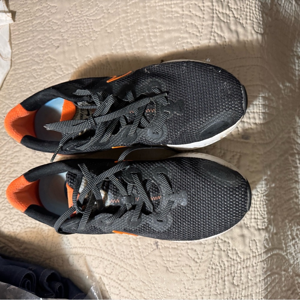 Nike Black and Orange Men's Sneakers